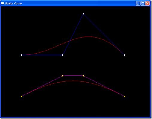 Bezier Curve with different Control Points