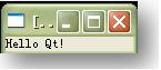 hello qt running result